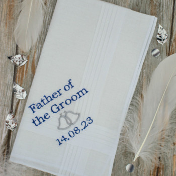 Wedding Handkerchief Father of the Groom Mens Hankie