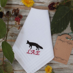 Personalised Fox Hanky British Wildlife Handkerchief