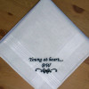 Personalised Handkerchief Mens Message Embroidered Handkerchief