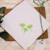 Ginkgo Biloba Handkerchief Mens Large Embroidered Gift Hanky
