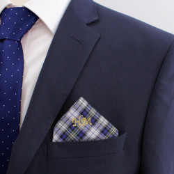 Gordon Tartan Pocket Square Personalised Monogrammed Cotton Hanky
