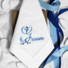 Something Blue Groom Linen Handkerchief Personalised Wedding Gift