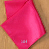 Personalised Pink Satin Hanky Hot Pink Satin Handkerchief