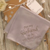 Husband to be Handkerchief Gift Boxed Grey Satin