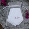 Personalised Ladies Handkerchiefs Set Three Butterfly Lace Corner Hankies