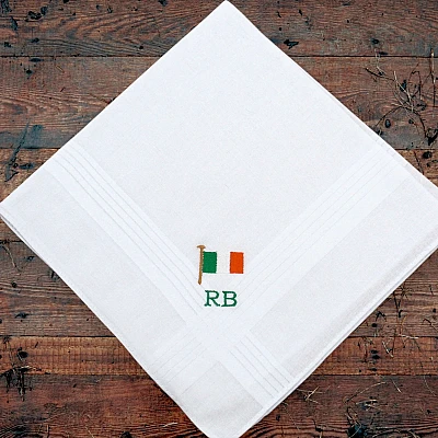 Personalised Irish Handkerchiefs – Tricolour Flag Hanky Gift