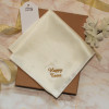 Personalised Ivory Satin Hanky Cream Satin Handkerchief