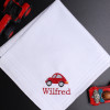 Childs Personalised Handkerchiefs Car Embroidered Hankies Set of 3