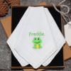 Frog Handkerchiefs Kids Personalised Hankies Set of 3