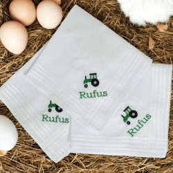 Tractor Handkerchiefs Kids Farm Gift Hankys Set