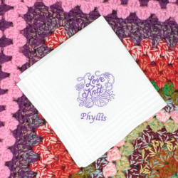 Love to Knit Handkerchief Personalised Ladies Hanky