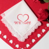 Valentines Handkerchief Heart Design Ladies Lace Hanky