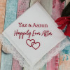 Happily Ever After Hankies Mr and Mrs Wedding Handkerchiefs Pair