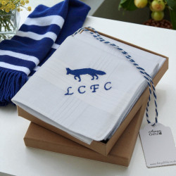 Leicester City Handkerchiefs Three Foxes Football Hankies Gift Box Set