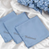 Personalised Satin Handkerchief Embroidered Light Blue Satin Hanky