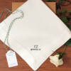 Mens Irish Linen Handkerchief Personalised Monogrammed Punch Hem Hanky