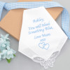 Wedding Handkerchief Ladies Long Message Embroidered Hanky