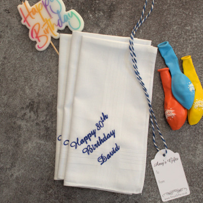 Mens Birthday Handkerchiefs Guys Message Hankies set of 3