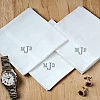 mens fine cotton monogram handkerchief
