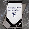 mens message embroidered hanky