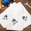 Mens Tractor Handkerchiefs Personalised Embroidered Set of 3 Hankies