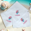 Childs Personalised Handkerchiefs Mermaid Hankies Gift Set of 3