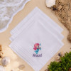 Childs Personalised Handkerchiefs Mermaid Hankies Gift Set of 3