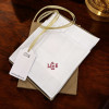 Premium Monogrammed Handkerchiefs Box Three Personalised Traditional Large Centre Initial