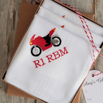 Mens Motorbike Handkerchiefs Sports Bike GP Hankies Set of 3