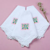 Monogrammed Ladies Handkerchiefs Floral Initial Butterfly Lace Hankies