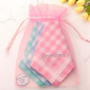 Ladies Personalised Handkerchiefs Gift Set of 3 Pastel Check Hankies