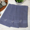 Mens Personalised Handkerchiefs Navy Blue Set of 3 Hankies