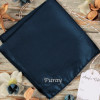 Personalised Navy Satin Hanky Navy Blue Satin Handkerchief