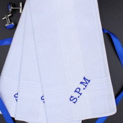 Mens Hankies Personalised Handkerchiefs Gift Set of 3