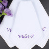 Personalised Handkerchiefs Ladies Gift Set of 3 Cotton Hankies