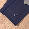 personalised navy handkerchief detail