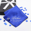 Personalised Satin Handkerchief Hanky Anniversary Gift Choice of Colour
