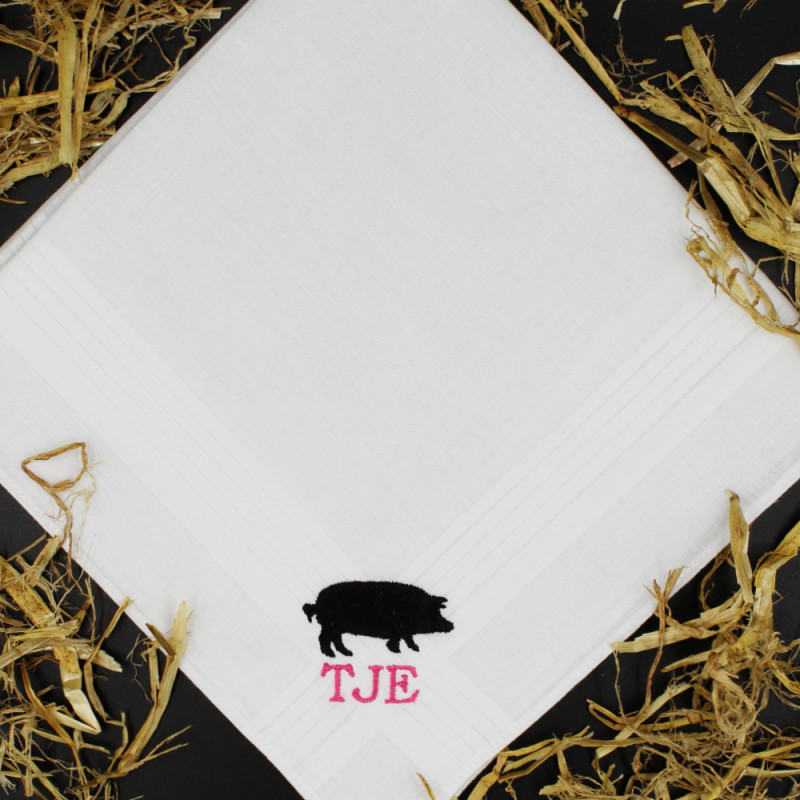 Personalised Handkerchief Pig Hanky