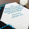 Wedding Handkerchief Father of the Bride Poem Embroidery