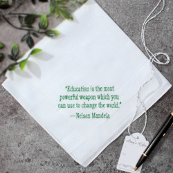 Famous Quote Hanky Inspirational Customised Handkerchief