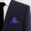 Monogrammed Satin Pocket Squares Royal Blue Satin Handkerchief