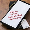 Anniversary Handkerchief Mens Long Message Embroidered Hanky