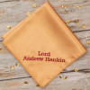 Personalised Satin Handkerchief Gold Satin Pocket Hanky