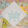 Personalised Ladies Handkerchief Scatter Flowers Message Hanky