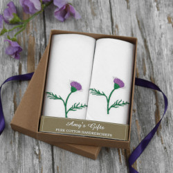 Thistle Handkerchiefs Ladies Gift Boxed Handkerchief Set