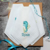 Seahorse Handkerchiefs Kids or Ladies Personalised Hankies Set