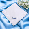 Ladies Handkerchief Personalised White Cotton Hanky
