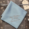 Step Mother Handkerchief Blue Satin Pocket Square