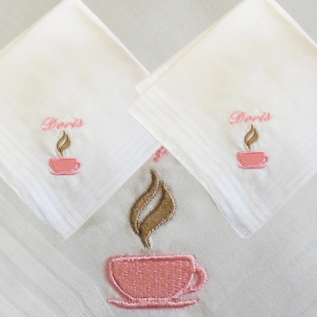 Ladies Teacup Handkerchiefs Thoughtful Tea Cup Hankies Set