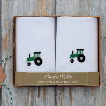 Tractor Handkerchiefs Mens Gift Boxed Set